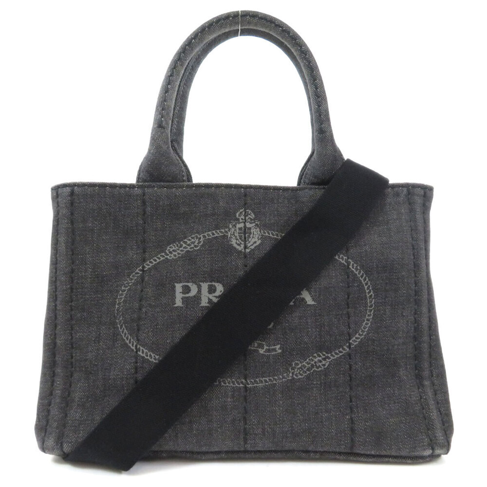 Prada 2way Canapa handbag denim - Picture 11 of 11